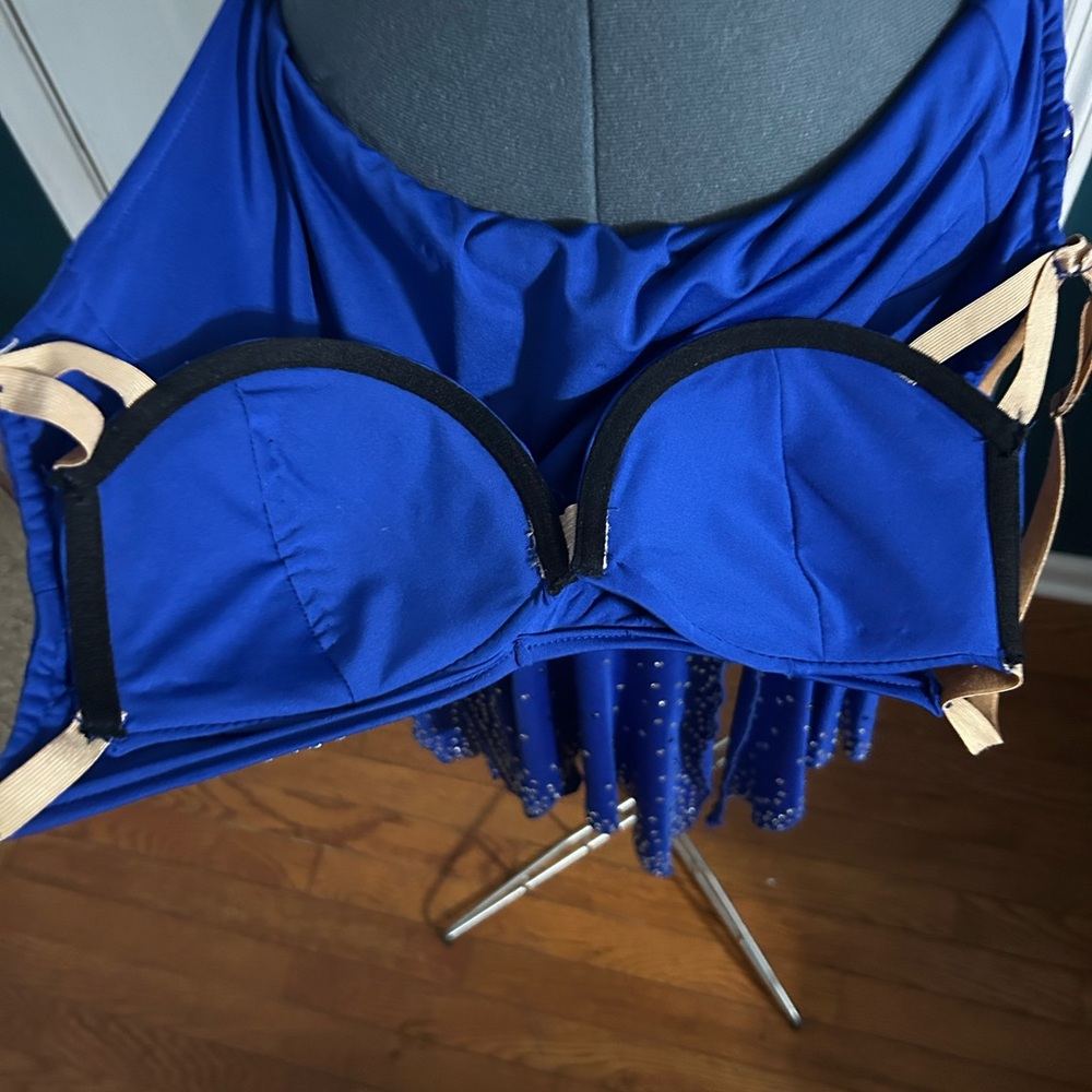 Blue Rhythm Ballroom Dance Dress - Picture 6 of 7